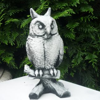 Bufniță pe cracă- patinat/alb