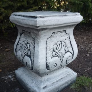 Coloană pătrată cu floare Iris-cod-CL 02-patinat/alb-