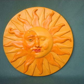 Tab.soare mare cu lună -cod-D31-alb/patinat/colorat