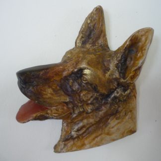 Tab.câine Lup/colorat-patinat-alb