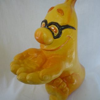 Banană "cersetoare" - cod D02 - colorat/patinat/alb-