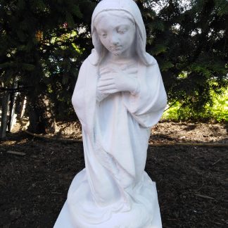 Maica Domnului Rugandu-se-alb/patinat