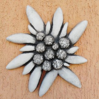 Floare de colț -cod-D 37-alb/patinat-