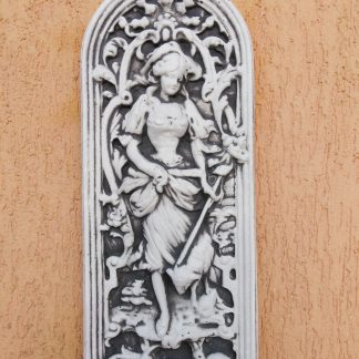 Tablou lung cu dama -patinat/alb-cod D 45